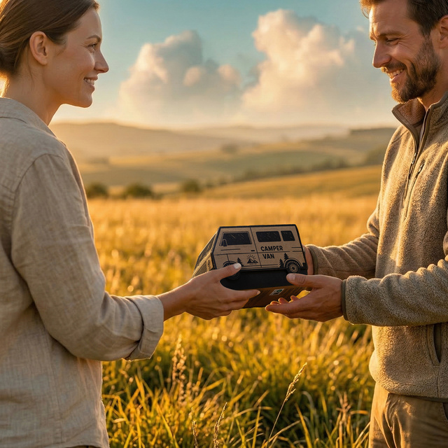 Coffret Cadeau Chaussettes Camping-car + Mug Thermique