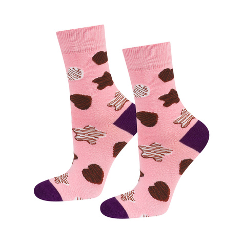 SOXO chaussettes femme | pain d'épice en glaçage | cadeau de Noël | Père Noël 