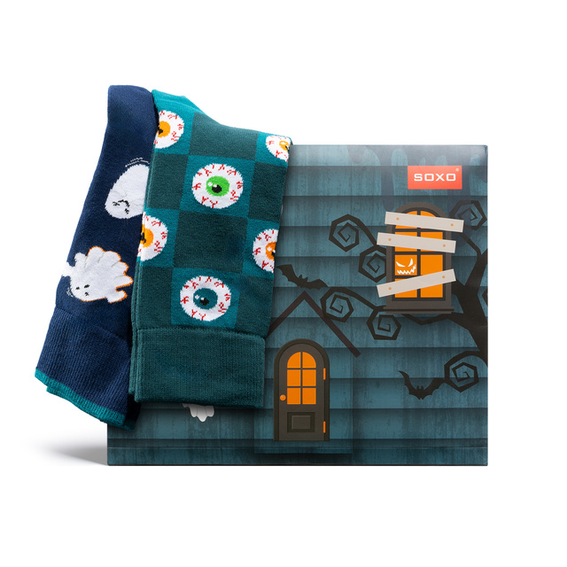 Chaussettes pour hommes SOXO fantôme et yeux