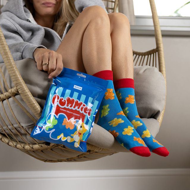 Lot de 2x chaussettes Soxo pour hommes, de type "jellies"