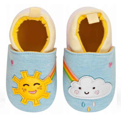 Chaussons bébé SOXO bleu soleil et nuage