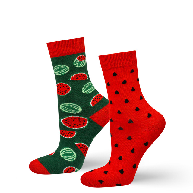 Chaussettes colorées pour femmes SOXO pastèque