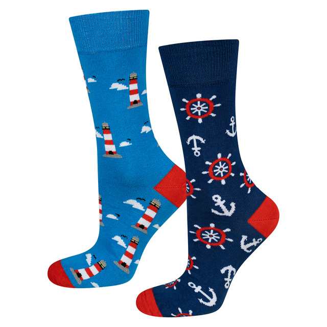 Chaussettes colorées homme SOXO poule | pizza | lanterne | oeuf - 4 paires