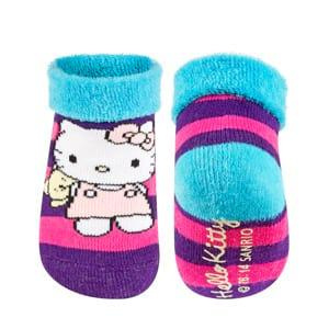 Chaussettes bébé violettes et bleues SOXO Hello Kitty avec ABS