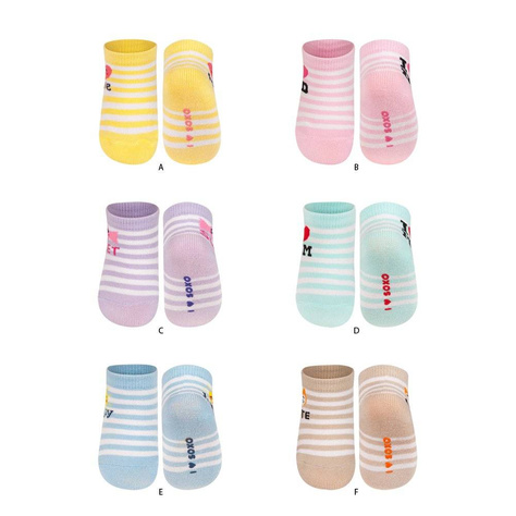 Lot de 6x chaussettes bébé SOXO blanches avec lettrage ABS