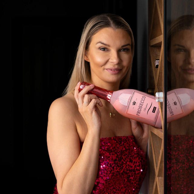 Ensemble de 2x chaussettes pour femmes SOXO joyeux Prosecco dans une bouteille un cadeau pour elle