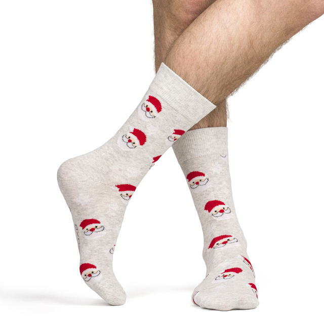 Set 4x chaussettes colorées pour hommes SOXO GOOD STUFF joyeux Noël cadeau chaussettes en coton