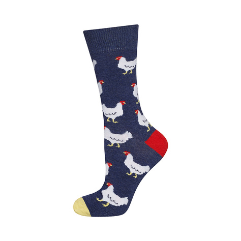 Chaussettes colorées pour hommes SOXO GOOD STUFF drôle de poule  