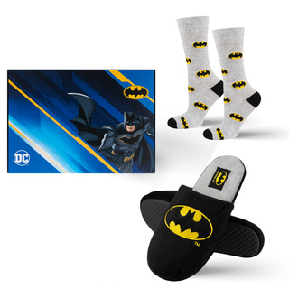 Lot de 1x Chaussettes colorées SOXO Batman et 1x Chaussons homme Batman