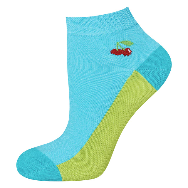 Lot de 4 paires de socquettes colorées SOXO pour femme | motifs amusants colorés