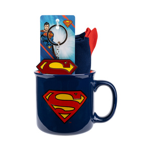 Set Superman mug chaussettes et porte-clés