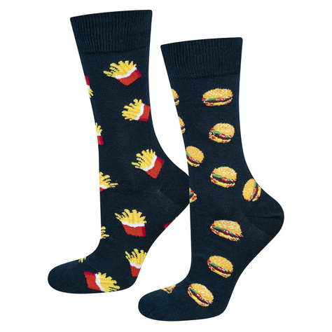 SOXO GOOD STUFF chaussettes colorées pour hommes pas de hamburger en paire