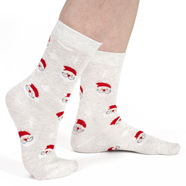 Set 4x chaussettes colorées pour femmes SOXO GOOD STUFF joyeux Noël cadeau chaussettes en coton