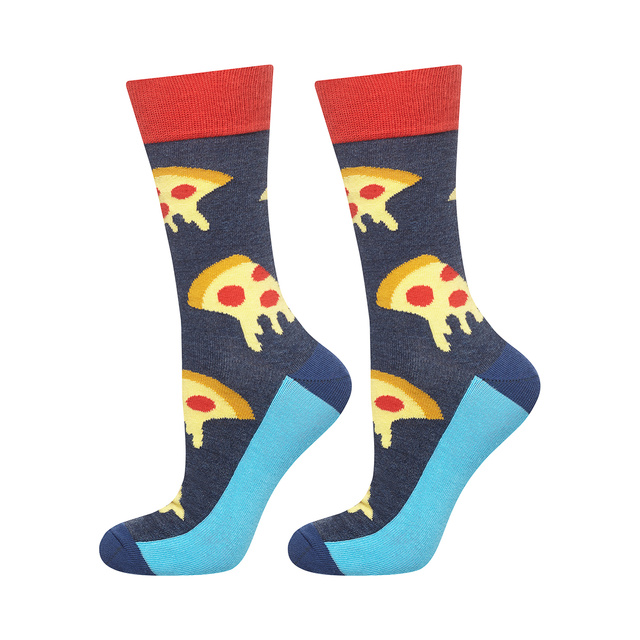 SOXO GOOD STUFF - chaussettes colorées pour homme - pizza - idée cadeau - pour lui