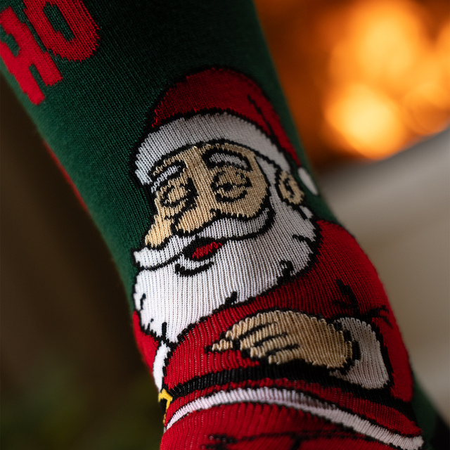 Chaussettes Père Noël Coquin avec une Bouteille