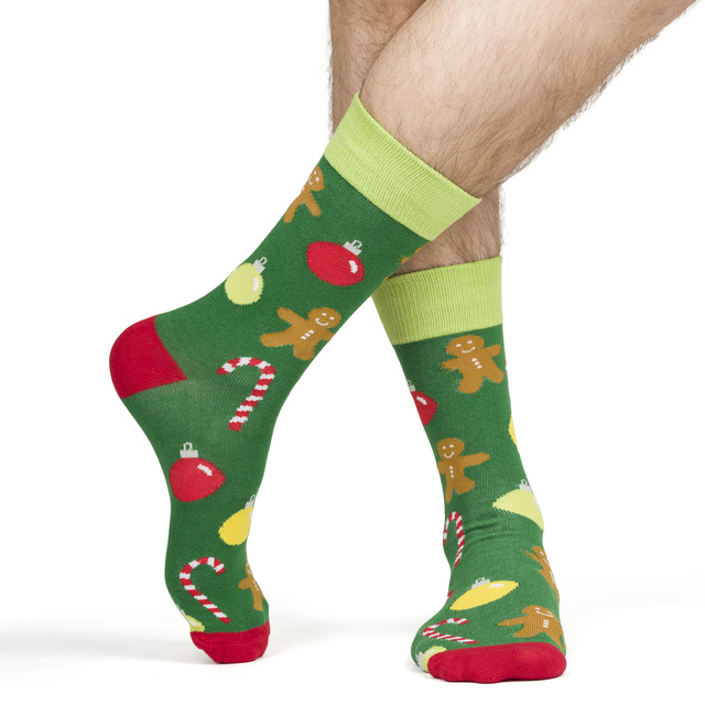 Lot de 2 chaussettes de Noël colorées pour hommes SOXO GOOD STUFF