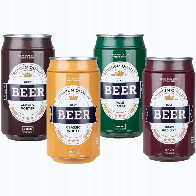 Lot de 4 chaussettes pour hommes colorées SOXO GOOD STUFF bière drôle dans une canette pour un cadeau