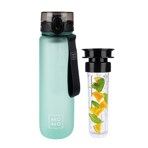 MOMO WAY Bouteille d'eau vert clair | idéale pour les voyages | BPA free | Tritan