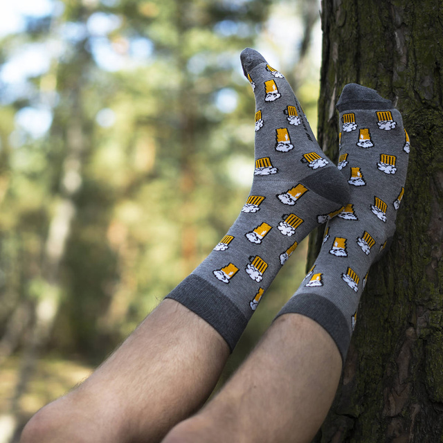 Lot de 4x chaussettes en coton SOXO GOOD STUFF pour hommes, à offrir en cadeau 