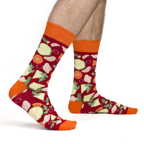 Chaussettes pour hommes | Soupe minestrone SOXO GOOD STUFF femme en conserve | coloré | drôle | idée cadeau pour elle | pour lui unisexe