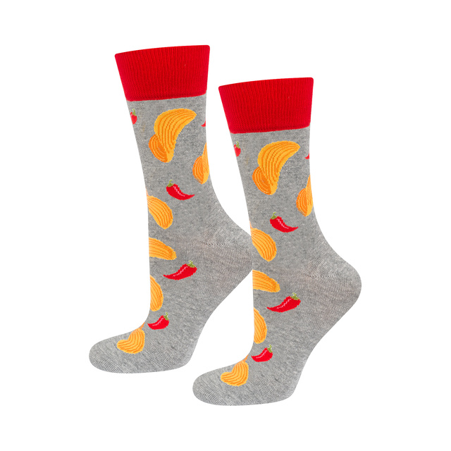 Lot de 3x chaussettes homme SOXO chips en tube