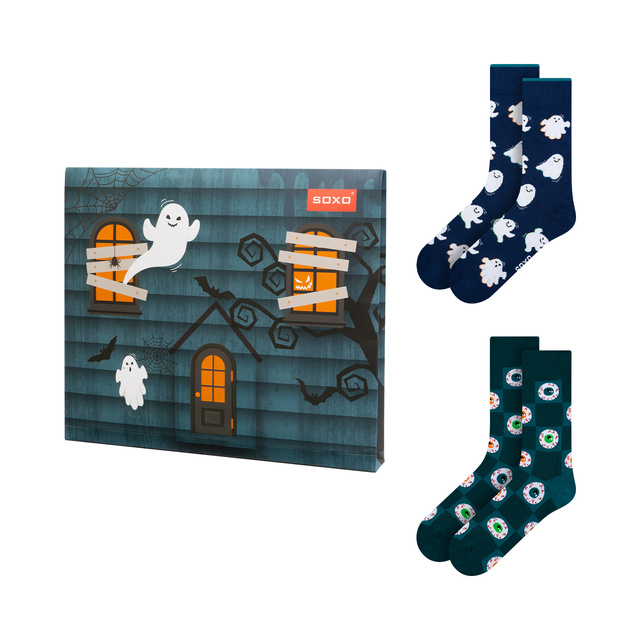 Chaussettes pour hommes SOXO fantôme et yeux