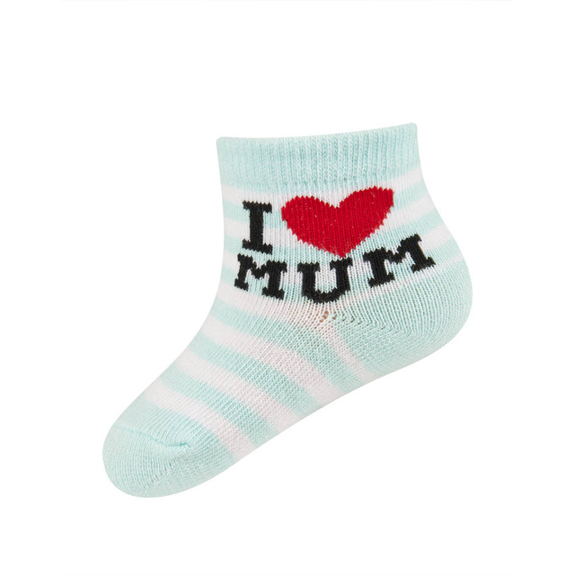 Chaussettes bébé SOXO avec inscription I love MUM