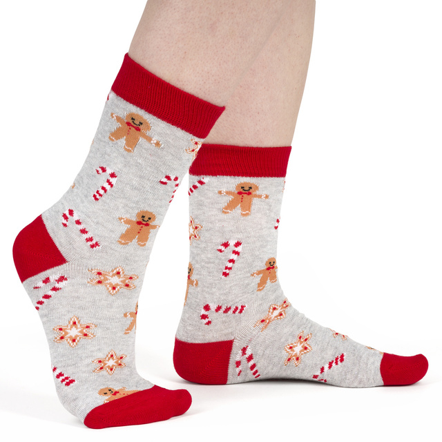 Set 4x chaussettes colorées pour femmes SOXO GOOD STUFF joyeux Noël cadeau chaussettes en coton