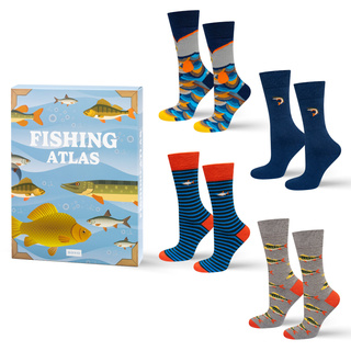 Chaussettes Hommes Colorées SOXO Atlas de Pêche - 4 Paires