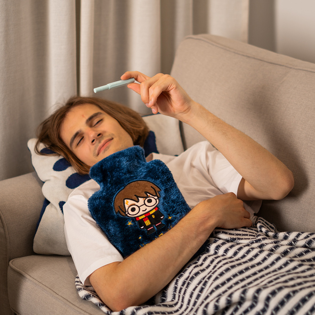 Harry Potter Hot Water Bottle Original, sous licence de Warner Bros., chauffe-eau dans une housse en peluche