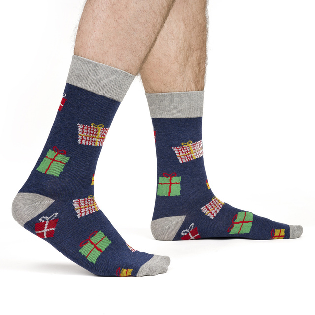 Lot de 2 chaussettes de Noël colorées pour hommes SOXO GOOD STUFF