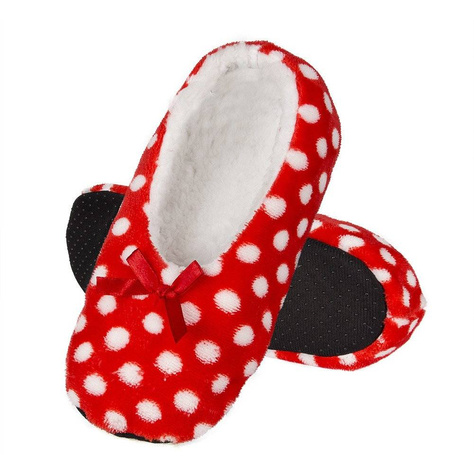 Chaussons de ballerine pour femmes SOXO fluffy polka dots 