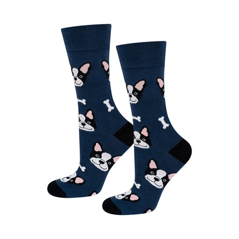 SOXO Chaussettes Femme Homme | Chien dans une boîte 