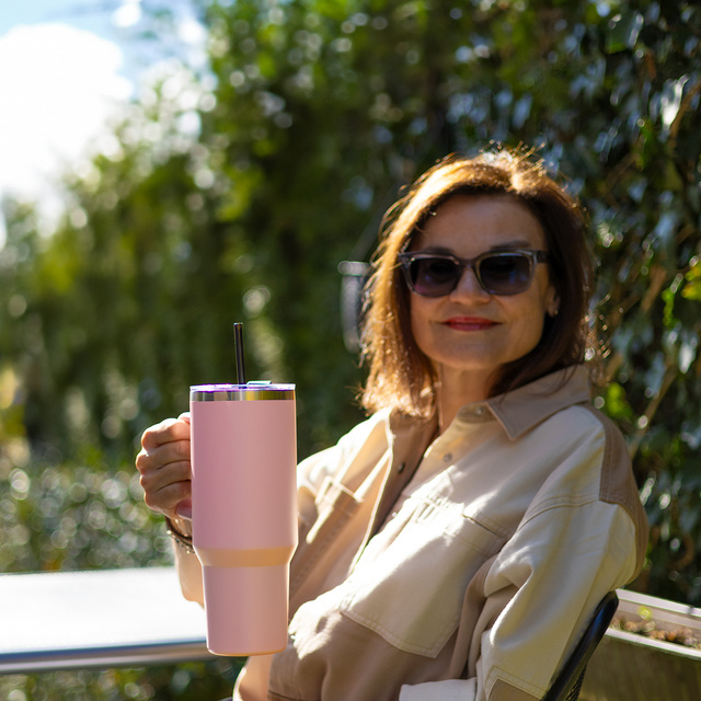 Mug thermique 1200ml Momo Way rose 