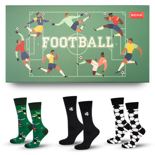 Chaussettes colorées homme SOXO Football - 3 paires