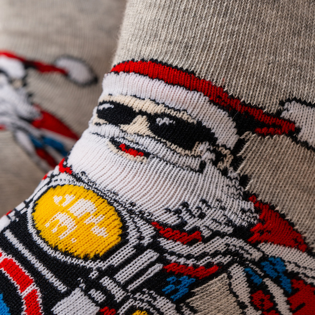 Chaussettes Père Noël Motard Coquin 3 paires