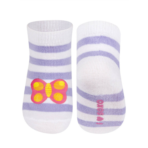 Chaussettes bébé colorées SOXO avec papillon