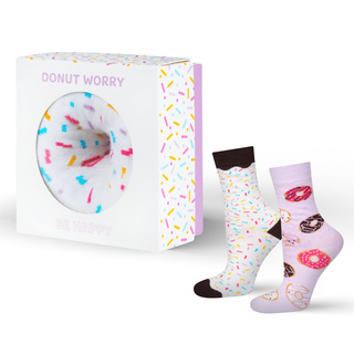 Chaussettes pour femmes SOXO GOOD STUFF donut dans une boîte