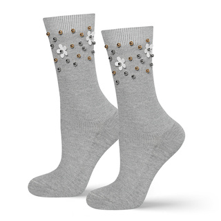 SOXO Women's socks with 'Pearls' white