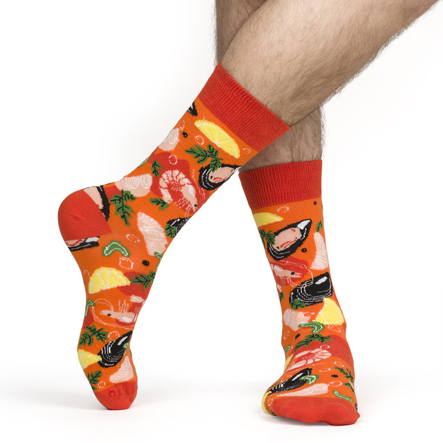Hommes | Femmes SOXO GOOD STUFF chaussettes de soupe de poisson en boîte | colorées | cadeau pour lui | pour elle Unisexe