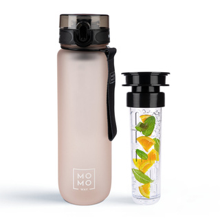 MOMO WAY Bouteille d'eau rose poudré | idéale pour les voyages | BPA free | Tritan