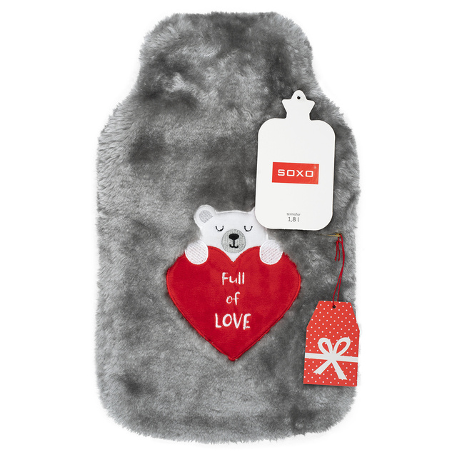 Set 4x Chaussettes colorées pour femmes et SOXO gris thermofor LARGE 1.8l en pull-over housse plein d'amour