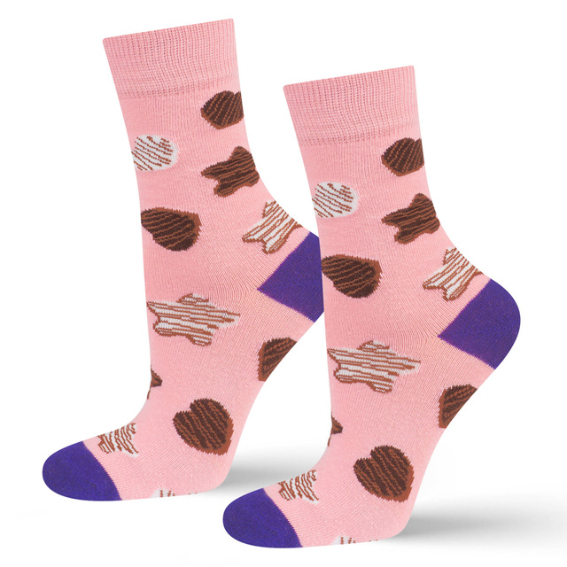 Chaussettes de pain d'épices SOXO pour femmes, en chocolat 