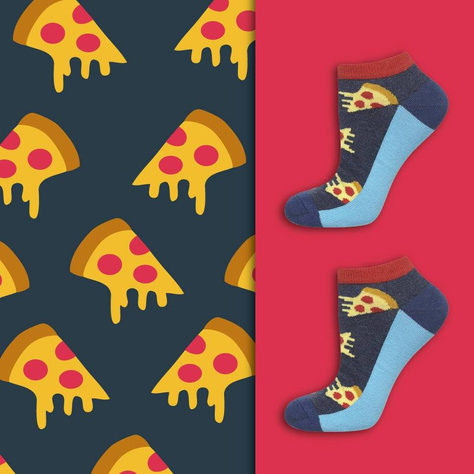 Lot de 2x chaussettes pizza en coton coloré SOXO GOOD STUFF pour hommes