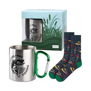 Ensemble Chaussettes homme + Mug Soxo Poissons