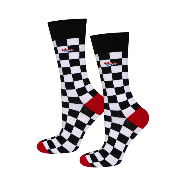 Chaussettes à thème Formule 1 – style carte de vœux