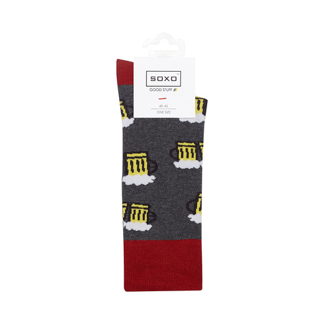 Chaussettes colorées pour hommes SOXO GOOD STUFF coton BBQ