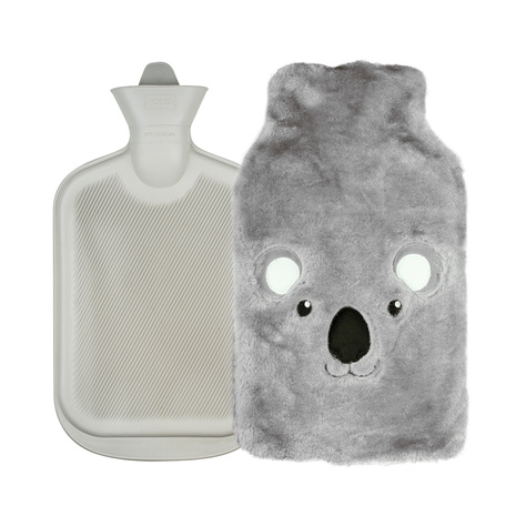 Chauffe-eau SOXO gris LARGE 1.8l dans une housse en peluche - Idée cadeau KOALA