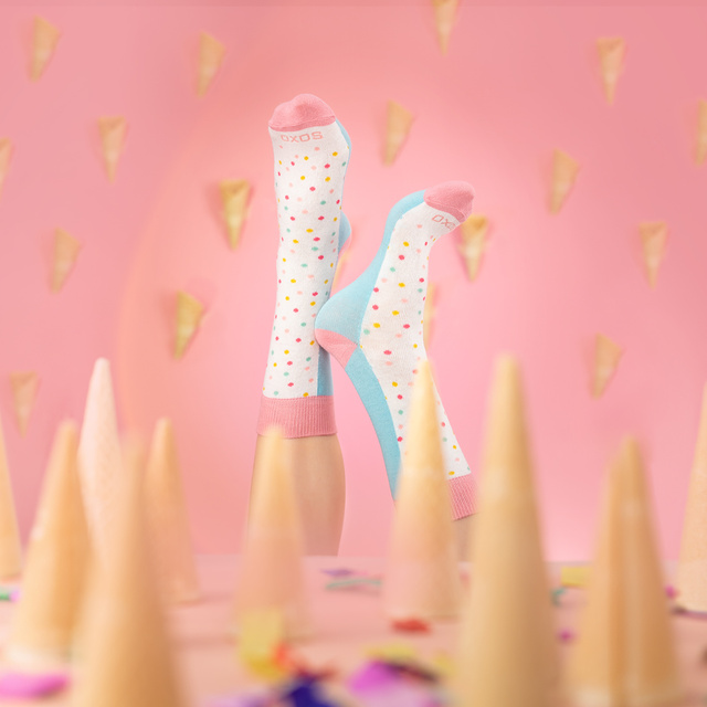 Chaussettes SOXO pour femmes | Crème glacée dans une boîte | Excellente idée de cadeau