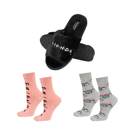 Chaussons et chaussettes femme série Friends | idée cadeau pour elle | doux 